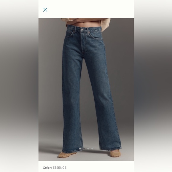 Agolde Dark Blue Flare Jeans - Picture 1 of 6